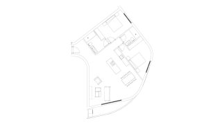 Apartment floor plan, 2 bedrooms in VITANIA No. 6