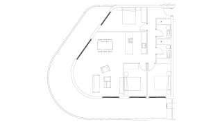 Планировка квартиры 2 спальни в ЖК VITANIA № 7