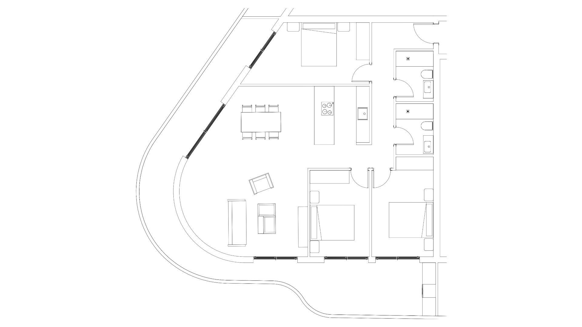 Apartment floor plan, 3 bedrooms in VITANIA No. 9